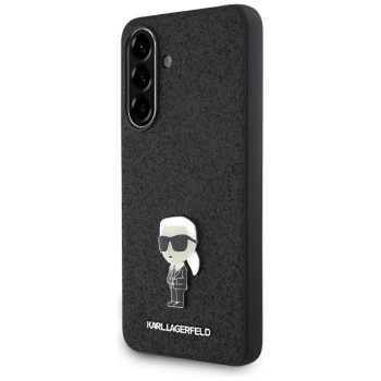 Karl Lagerfeld Fixed Glitter Ikonik Logo Metal Pin - Etui do Samsung Galaxy A56 5G (czarny)