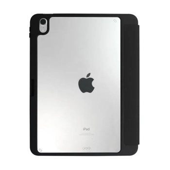 Crong PrimeFolio - Etui iPad 10.9” (2022) z podstawką i schowkiem na Apple Pencil (czarny/przezroczysty)
