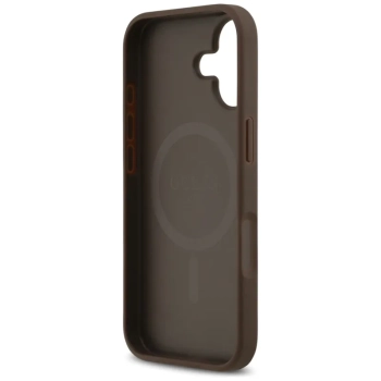 Guess 4G Circle Classic Logo MagSafe - Etui iPhone 17 (brązowy)