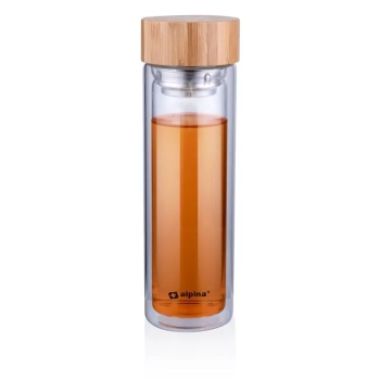Alpina - Butelka termiczna ze szkła (podwójne ścianki) 450 ml
