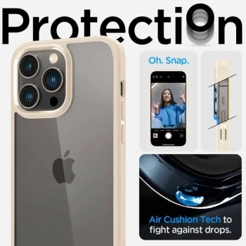 Spigen Ultra Hybrid - Etui do iPhone 14 Pro (Beżowy)