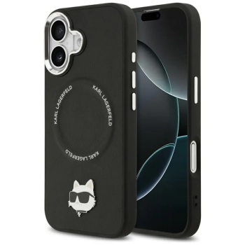 Karl Lagerfeld Choupette Pin MagSafe - Etui iPhone 17 (czarny)
