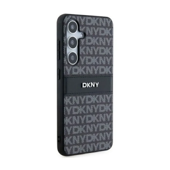 DKNY Leather Mono Stripe & Metal Logo - Etui Samsung Galaxy S24+ (czarny)