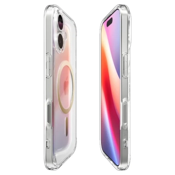 Spigen Ultra Hybrid Mag MagSafe - Etui do iPhone 17 (Clear/Gold)