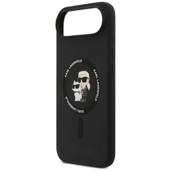 Karl Lagerfeld Silicone Karl & Choupette Ring MagSafe - Etui iPhone Air (czarny)