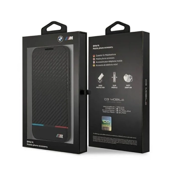 BMW Booktype M Collection Triangles - Etui Samsung Galaxy S22+ (czarny)