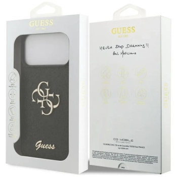 Guess Fixed Glitter Big 4G - Etui do iPhone 17 Pro Max (czarny)