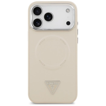 Guess Triangle Logo MagSafe - Etui iPhone 17 Pro Max (beżowy)