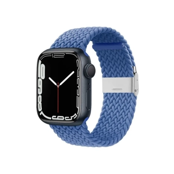 Crong Wave Band - Pleciony pasek do Apple Watch 42/44/45/49 mm (niebieski)
