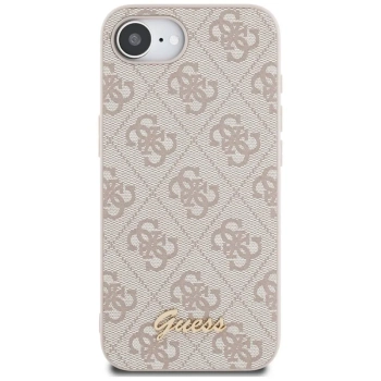 Guess 4G Script Logo MagSafe - Etui do iPhone 16e (różowy)