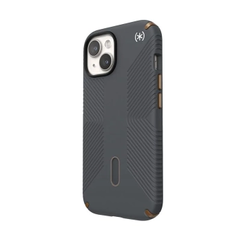 Speck Presidio2 Grip ClickLock & MagSafe - Etui iPhone 15 / iPhone 14 / iPhone 13 (Charcoal Grey / Cool Bronze)