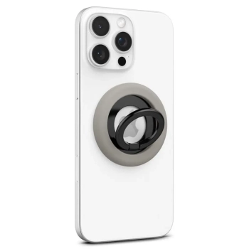 Spigen Nano Pop MagSafe Phone Ring - Magnetyczny uchwyt na palec z funkcją podstawki (Truffle Grey)