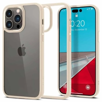 Spigen Ultra Hybrid - Etui do iPhone 14 Pro (Beżowy)
