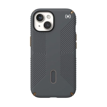 Speck Presidio2 Grip ClickLock & MagSafe - Etui iPhone 15 / iPhone 14 / iPhone 13 (Charcoal Grey / Cool Bronze)