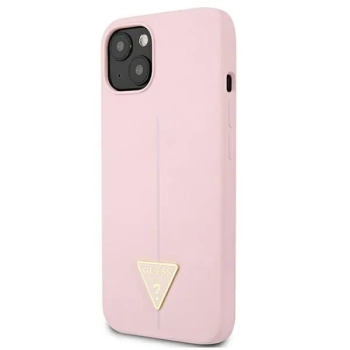 Guess Silicone Triangle Logo - Etui iPhone 13 mini (liliowy)