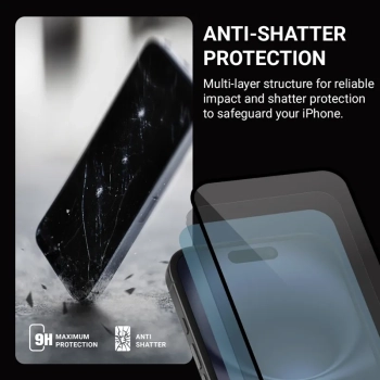 Crong Nano Glass - Niepękające szkło hybrydowe iPhone 16 Pro