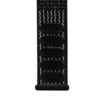 Crong Nylon Reflex - Pasek sportowy do Apple Watch 38/40/41 mm (czarny)