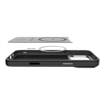 Spigen Enzo Aramid T Mag MagSafe - Etui do iPhone 17 Pro Max (Black/Silver)