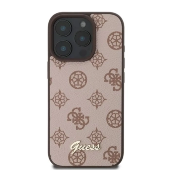 Guess Peony Script MagSafe - Etui iPhone 16 Pro (brązowy)