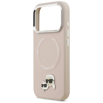 Karl Lagerfeld Karl & Choupette Pins MagSafe - Etui iPhone 17 Pro (różowy)