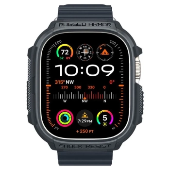 Spigen Rugged Armor - Obudowa do Apple Watch Ultra 1/2 49 mm (Dark Grey)