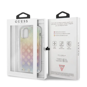 Guess 4G Peony Electroplated Pattern - Etui iPhone 11 Pro (tęczowy)