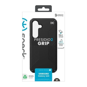 Speck Presidio2 Grip - Etui Samsung Galaxy S24 (Black/Slate Grey/White)