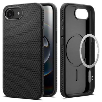 Spigen Liquid Air Mag MagSafe - Etui do iPhone 16e (Matte Black)