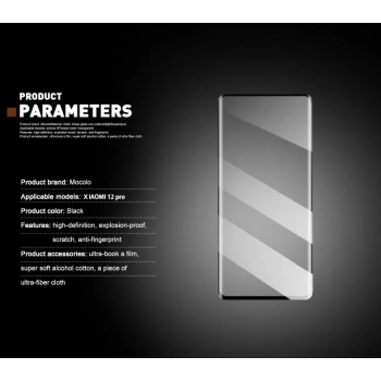 Mocolo 3D 9H Full Glue - Szkło ochronne na cały ekran Xiaomi 12 Pro (Black)