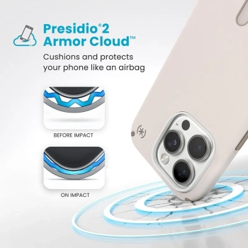 Speck Presidio2 Pro ClickLock & MagSafe - Etui iPhone 16 Pro (Bleached Bone / Heirloom Gold / Hazel Brown)