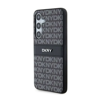 DKNY Leather Mono Stripe & Metal Logo - Etui Samsung Galaxy S24 (czarny)