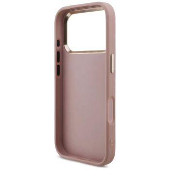 Guess Fixed Glitter Big 4G Metal Frame - Etui iPhone 17 Pro (różowy)