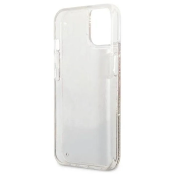 Guess Liquid Glitter Paisley - Etui iPhone 13 mini (złoty)