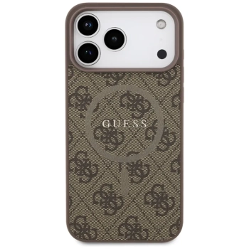 Guess 4G Ring Classic Logo MagSafe - Etui iPhone 17 Pro Max (brązowy)