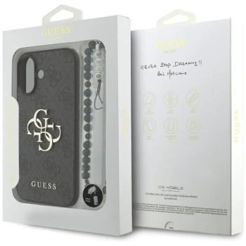 Guess 4G Strap 4G Classic Logo - Etui iPhone 17 (czarny)