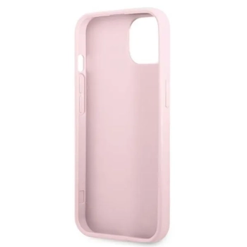 Guess Saffiano Hot Stamp & Metal Logo - Etui iPhone 13 mini (liliowy)