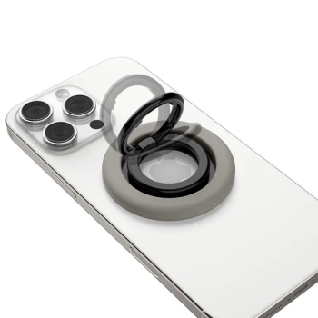 Spigen Nano Pop MagSafe Phone Ring - Magnetyczny uchwyt na palec z funkcją podstawki (Truffle Grey)
