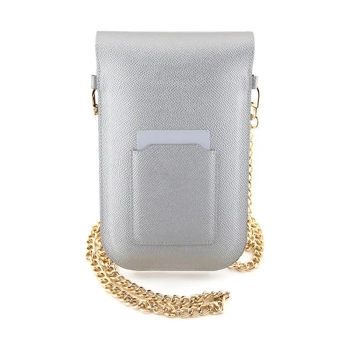 Hello Kitty Leather Metal Logo Chain - Torebka crossbody na telefon (srebrny)