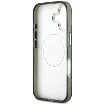 Karl Lagerfeld IML Glitter Karl & Choupette Heads Logo MagSafe - Etui iPhone 17 (czarny)