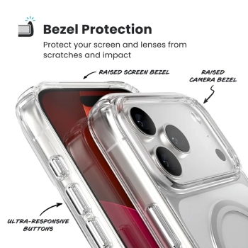 Speck Presidio Perfect Clear MagSafe - Etui iPhone 17 Pro Max (Clear / Silver)