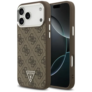 Guess 4G Triangle Logo MagSafe - Etui iPhone 17 Pro Max (brązowy)