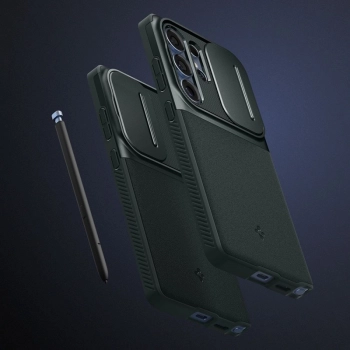 Spigen Optik Armor - Etui do Samsung Galaxy S25 Ultra (Abyss Green)