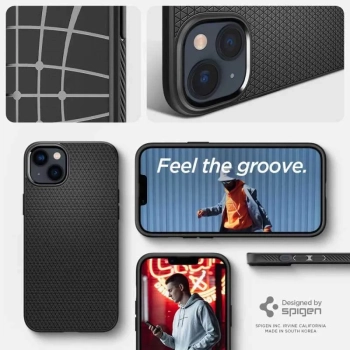 Spigen Liquid Air - Etui do iPhone 15 Plus / iPhone 14 Plus (Czarny)