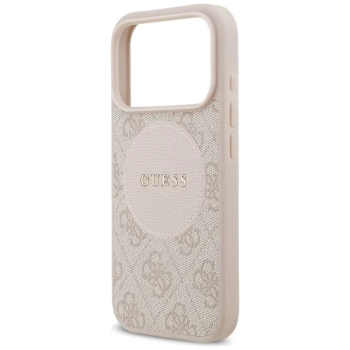 Guess 4G Circle Classic Logo MagSafe - Etui iPhone 17 Pro (różowy)