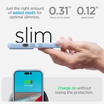 Spigen Ultra Hybrid -  Etui do iPhone 14 Pro (Niebieski)