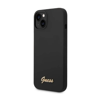 Guess Silicone Vintage - Etui iPhone 14 Plus (czarny)
