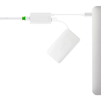 Moshi USB-C to Gigabit Ethernet Adapter - Aluminiowa przejściówka z USB-C na Gigabit Ethernet (srebrny)
