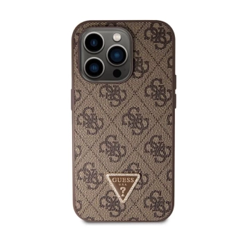 Guess Crossbody 4G Metal Logo - Etui iPhone 15 Pro (brązowy)