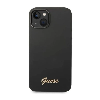 Guess Silicone Vintage - Etui iPhone 14 Plus (czarny)