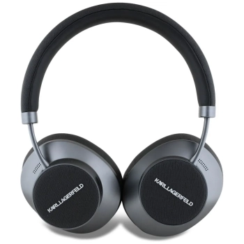 Karl Lagerfeld Saffiano Elongated - Bezprzewodowe słuchawki nauszne Bluetooth ANC + ENC (czarny)